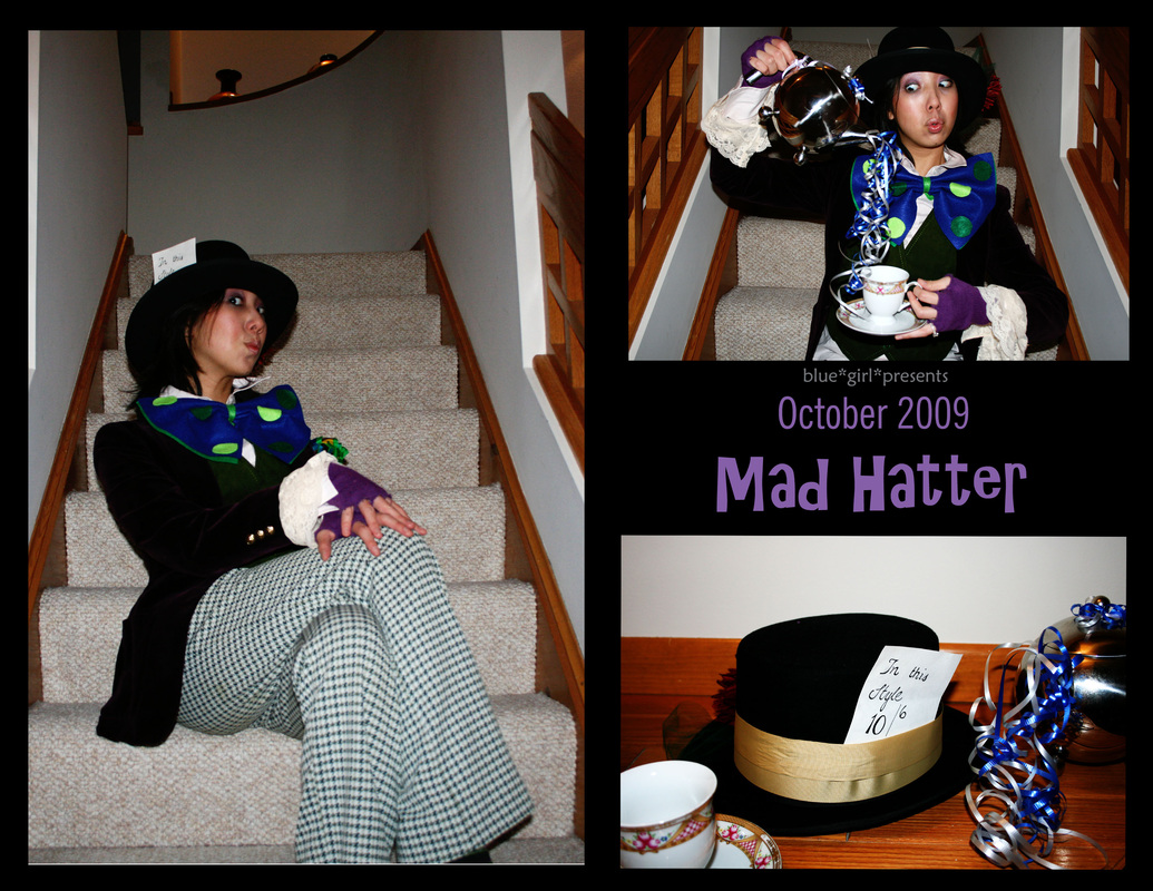 blue girl presents: mad hatter costume