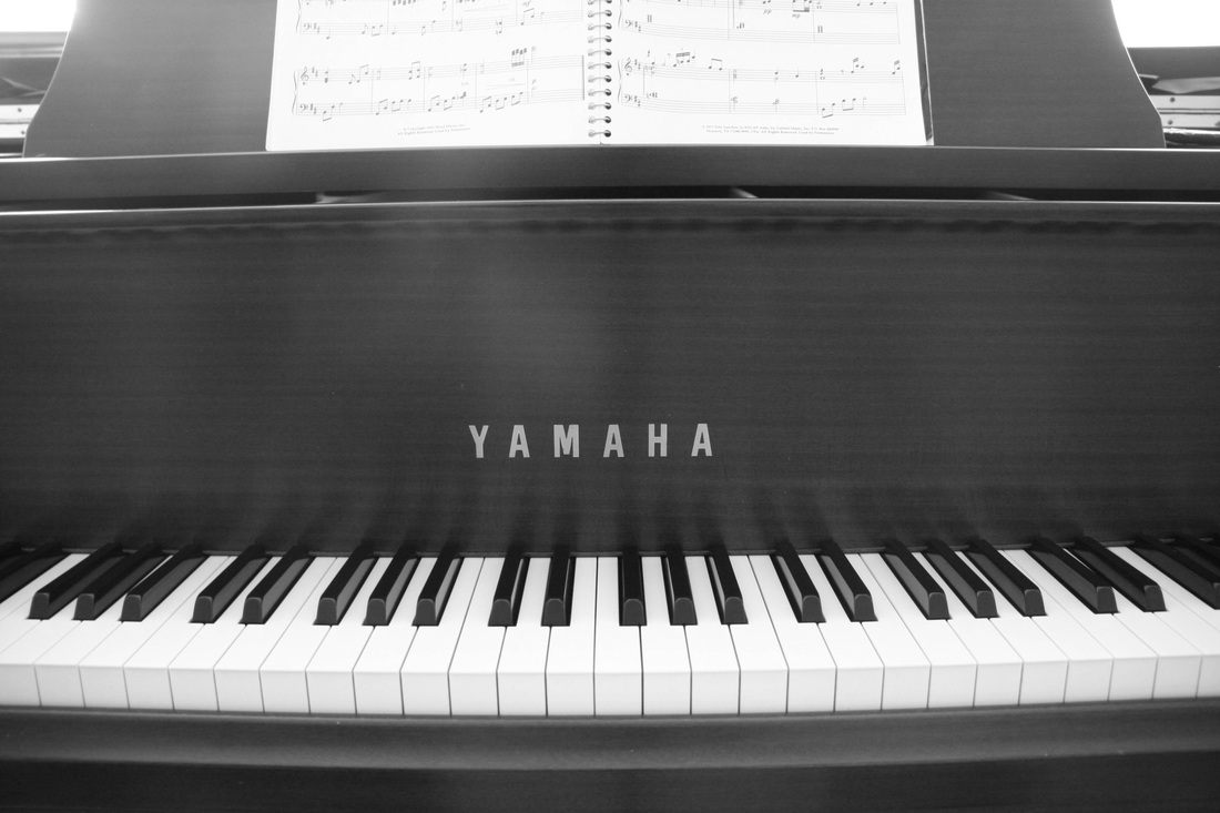 blue girl presents yamaha where you are piano
