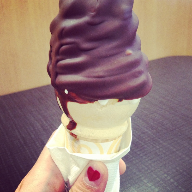 blue girl presents: McDonald's Chocolate Dipped Cone