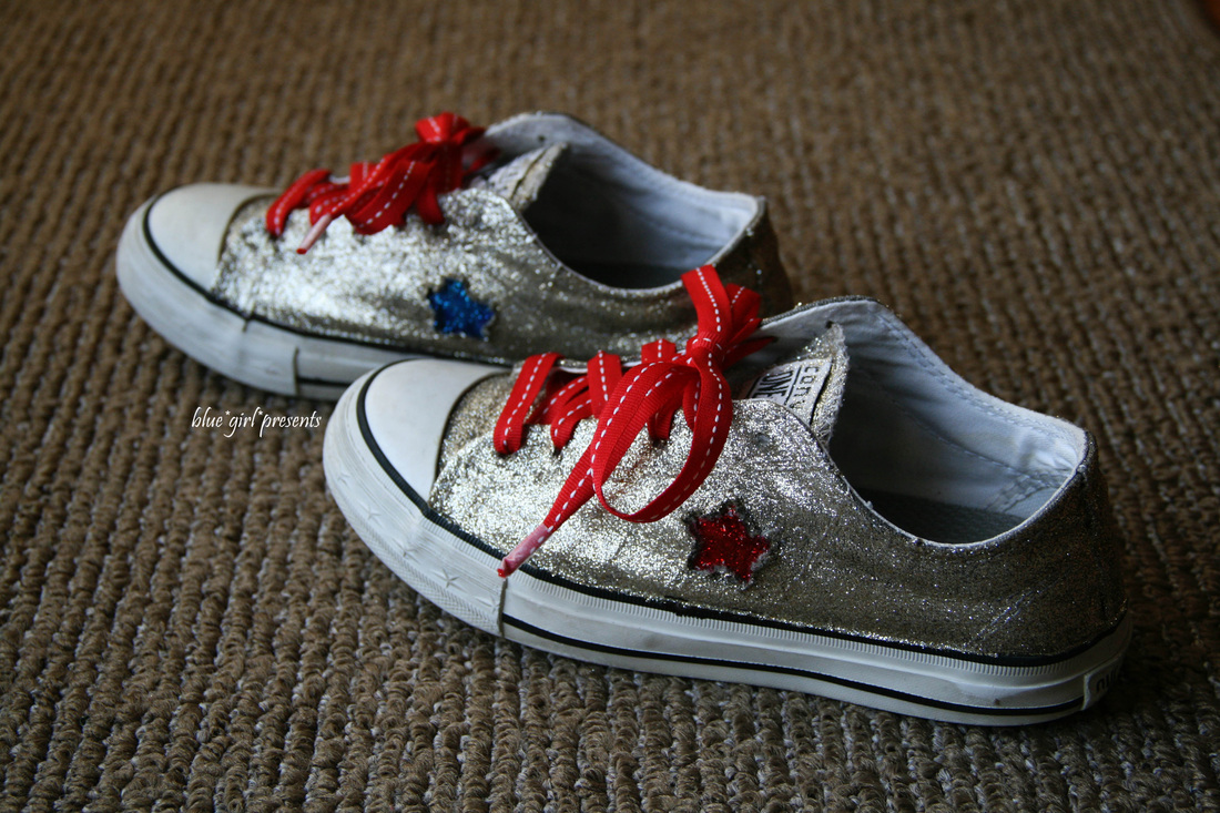 diy glittered shoes
